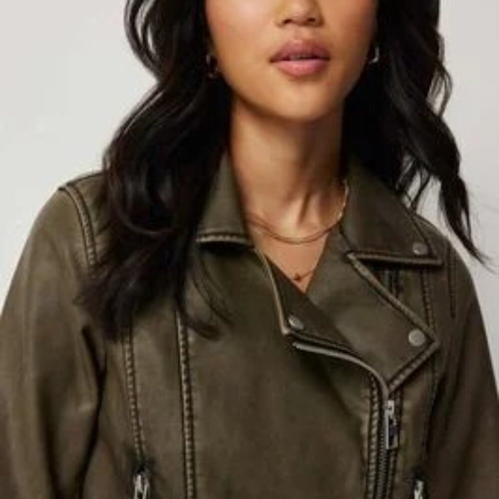 ARDENE Brown Faux Leather Jacket